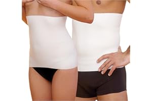 Leedya Pancera in Lana 65% Riscaldante Contenitiva Donna e Uomo Invernale - Calda Fascia Lombare Supporto Schiena Protezione e Sostegno - Panciera maschile e femminile Ortopedica Unisex (Bianca, L)