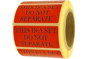 MD Labels Pegatinas de envío en rollo de 50 x 25 mm, 500 unidades THIS IS A SET DO NO SEPARATE-Packaging Pegatinas para Amazon Vendor & FBA Fulfillment