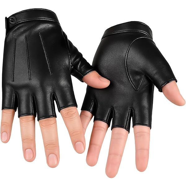 GSG SINCE 1998 Dames vingerloze lederen rijhandschoenen schapenvacht ongevoerd halve vinger handschoenen voor fietsen, fitness en outdoor gebruik W200103, Paars, S