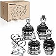 A-Premium Set of 4, Front Upper & Lower Ball Joints Kit, Compatible with Chevrolet & GMC & Buick & Saab & Isuzu & Oldsmobile - 2002-2009 - Trailblazer, SSR, Envoy, Rainier, 9-7x, Ascender, Bravada