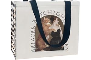 BROADREAM Sac Tissu, Tote Bag, Sac Toile, Sacs de Courses et Cabas, Sac en Toile de Jute, Sac Fourre Tout,Sac courses, Sac Jute Extra Large, Sac en Tissu Imprimé pour Femme,le Shopping, L'école