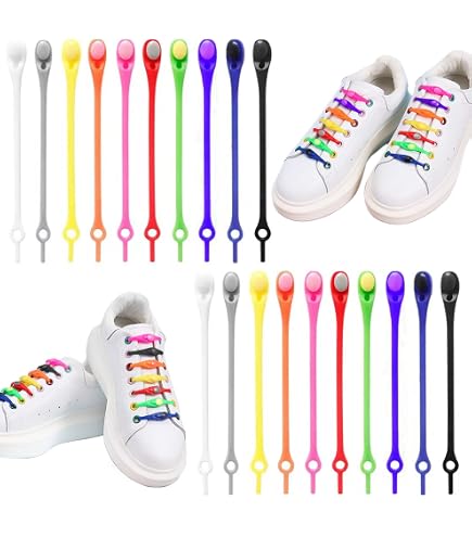 12 Pares De Cordones Elásticos De Silicona Sin Atar, Para Niños Y Adultos, Multicolor Y Modernos