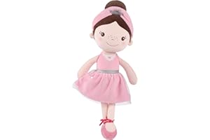 GAGAKU Morbida bambola di pezza 40 cm bambole angelo custode, regalo per battesimo per bambine, peluche portafortuna per bambini dai 3 ai 5 anni - ballerina