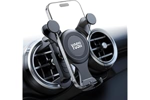 YOSH Car Mobile Phone Holder for Mercedes A/B/C/V Class, Mercedes Mobile Phone Holder for Round Ventilation, Car Mobile Phone Holder for Round Ventilation Grille, Installation in Seconds for iPhone