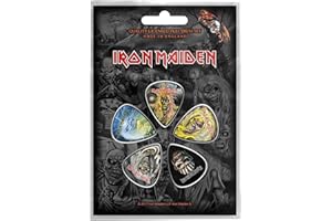 Iron Maiden Guitar Pick Plectrum Pack X 5 The Faces Of Eddie Nouveau Officiel Size One Size