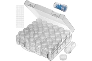 JIZIYRUO Diamond Painting Zubehör Boxen, Diamond Painting Aufbewahrungsbox, 30 Gitter Perlen Aufbewahrungbox für Perlen Steine Samen Strass 5D DIY Handwerk Als Geschenk (1 Stück)