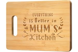 PANDASCH Gifts for Mum, Mum Gifts, Mum Christmas Day Gifts, Best Mum Gifts from Daughter Son - Unique Engraved Bamboo Cutting Board with Warm Saying, Christmas Presents for mum, Xmas Gifts for Mum, Mum Present