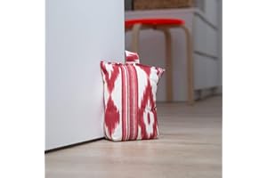 TRESMESTRES Sujeta Puertas de Tela y Arena - Usa Topes Antiportazos Seguros para la Decoración de tu Pared o Puerta (Rojo, 2)