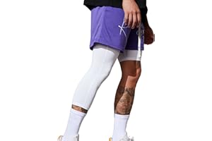 Smatstyle Legging Homme 3/4 Sport Pantalon de Compression pour Hommes 3/4 Une Jambe Basketball Pantalon de Compression Base Layer Running Fitness