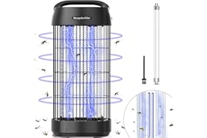 Zanzariera Elettrica Doppia Faccia MJUM Lampada Antizanzare Elettrico Insetticida con Luce 16W 1800V Trappola Antizanzare,Sicura Adatto per Giardino,Cucina,Interno,Una Lampadina di Ricambio