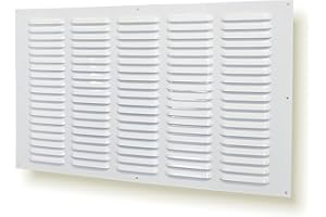 NORDBORN Rejilla de ventilación metálica con red para protección contra insectos (50 x 30 cm)