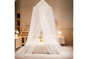 DIX-RAINBOW Mosquito Net & Bed Canopy for Double/single Bed - Travel-Ready Bed Tent for Children with Girls Room Decor, Anti-Midge Net Bed Curtains and Canopy Bed Accessories