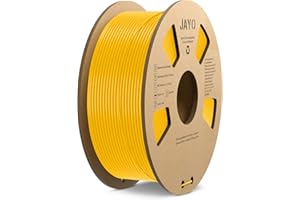 JAYO PLA Filamento 1,75 mm, Filamento per stampante 3D, Precisione dimensionale +/- 0,02 mm, Bobina da 1,1 KG (2,4 libbre), Filamento ben avvolto, Giallo Puro 1100G