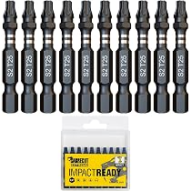 10 X SabreCut SCTX2550_10 Embouts Tournevis TX25 50mm Torx Impact Avec Boîte De Rangement