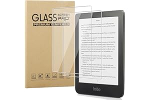 KUSINHOKA Protector de Pantalla para Kobo Clara 2E 2022, [2 Pack] Cristal Templado Película Anti-arañazos, Alta Dureza HD Transparente Vidrio Templado para Kobo Clara 2E 2022
