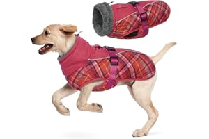 Wasserdichter Hundemantel Winter Warme Hundejacke, Hundebekleidung Outfit für kleine mittel große Hunde, Hundepullover mit Sicheren Reflexstreifen für Labrador Chihuahua Französische Bulldogge