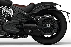 ends cuoio, Schwingentasche aus Leder, Satteltasche kompatibel mit Indian Scout Bobber, 101 Scout, Sport Scout, Scout Rouge, Scout Sixty -Magnetische Schnellverschlüsse (Schwarze Nähte)