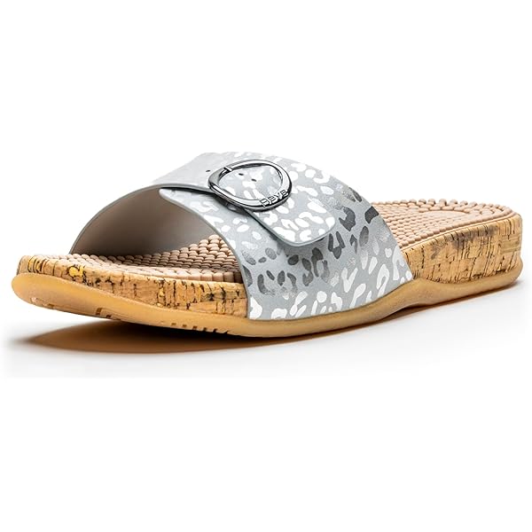 Revs - Arklet - Reflexologie-massagesandalen met klittenband voor dames, Geelbruin 37EU