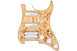 Alnicov Set di battipenna caricato precablato SSH a 3 strati Pickup Humbucker Alnico V Piastra posteriore in acero Piastra antigraffio per chitarra elettrica Strat ST Style