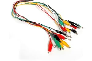 AOFAN Krokodilklemme Kabel Test Lead mit Double Ended（10 Stück 50 cm）