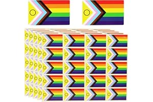 ‎MOGADEE MOGADEE® Progress Pride Sticker 500 Stück, Gay Pride Aufkleber, Regenbogen Flagge Aufkleber, LGBTQ Sticker Vinyl Aufkleber, Wasserdicht, Perfekt für Wasserflasche, Laptop, Scrapbooking, Partei