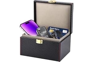 Gaethra Faraday Box Keyless Go etui na kluczyki samochodowe, blokada RFID, bezpieczna ochrona, karta kredytowa i kluczyki samochodowe, 16 x 12 x 9,5 cm (duże)