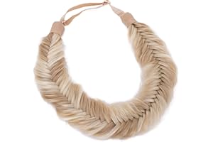 CAISHA by PRETTYSHOP Treccia Ciocca Di Capelli Fascia Per Capelli Accessori Per Capelli Riflessi Biondo Chiaro HZ309