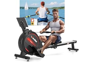 Wenoker Rowing Machine APP Compatible，Indoor Exercise Equipment for Home Gym Use, Magnetic Rower with 350LB Capacity and LCD Monitor, Cardio Training Machine