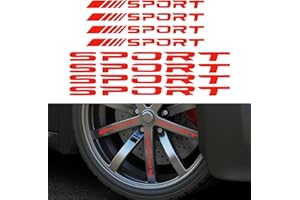 STOOKI 8 Piezas Pegatinas Personalizadas Coche Pegatinas Llantas Moto Pegatinas Reflectantes Bicicleta Adecuadas para NeumáTicos, Espejos, Manijas de Puertas, BaúLes, etc (Rojo)