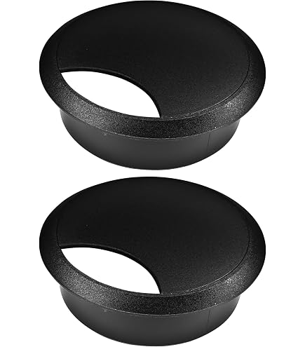 10 Pièces Passe-fils à Câble Rond 5P-4 - Diamètre 11 Mm - Nylon Noir - Neuf