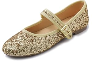 Feversole Women's Soft Breathable Mary Jane Memory Foam Cushioned Comfort Round Toe Metal Buckle Flats Walking Shoes