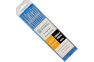 ELECTROMECANICA CANTABRIA ELCAN ELCAN Tungstenos soldadura TIG Lantano 1,5% Oro Dorado WL15 profesional, electrodos soldadura para torcha TIG de 1,0 1,6 2,0 2,4 3,2 4,0 mm, 10 unidades - Dimensiones: 1,6 x 175 mm