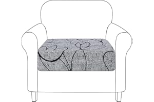 NIBESSER Copriseduta Divano Elasticizzato Fodera per Cuscino del Divano Universale Antimacchia Lavabile 1/2/3 Posti Copricuscino per Divano Morbido con Elastico(Loto Grigio，1 Posto)