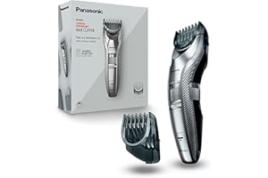 Panasonic ER-GC71-S503 Regolabarba e Tagliacapelli, 38 Lunghezze di Taglio da 1 a 20 mm, Lavabile, Taglio di Precisione, Argento