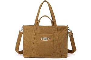 CORIOS Sztruksowa torba na ramię damska torebka o dużej pojemności torba crossbody torba na ramię