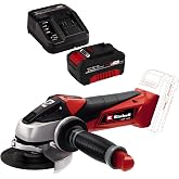 Einhell TE-AG 18/115 Li - Solo, Cordless Palm Grinding and Einhell 18V 4.0 Ah PXC Starter Kit (Startup Set)
