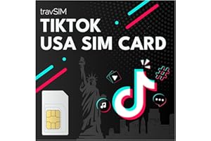 travSIM USA karta SIM do TikTok | Zmień swój region na USA | Zobacz zawartość Tik Tok z USA | Nie wymaga VPN | Nie wymaga aktywacji | Korzystanie z Wi-Fi