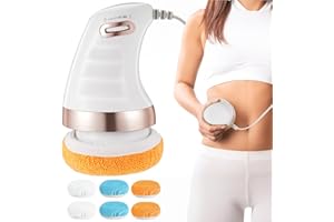 Coikes Body Sculpting Machine Handheld Cellulite Massag Cellulite Remover Electric with 6 Washable Pads Electric Body Massager Machine for Belly Waist Arms Legs Buttocks Gift for Friends Family (A)