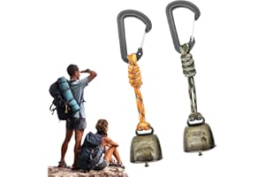 CHENNAN 2 Pezzi Campanella anti orso, Decorazione esterna campanello campeggio, Anti-Smarrimento Accessorio Campana, Versatile Per Escursioni All'aperto, Ciondoli per Zaini, Collane di Animali (A5)