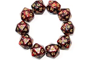 SmartDealsPro 10-pack 20-sidig tärning D20 polyhedral tärning för DND RPG MTG bordsspel (färg: 13)