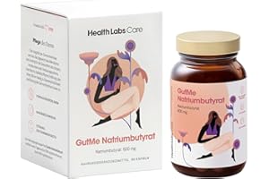 ‎HEALTH LABS CARE Health Labs Care Butyrate Natriumbutyrat, trägt zu einer normalen Verdauung bei, Hochdosiert,Laborgeprüft, Quelle für Buttersäure, 940 mg Buttersäure pro Tagesportion, 60 vegane Kapseln