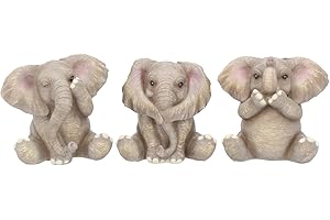 NEMESIS NOW CIME Home Figura de Tres Elefantes bebés, 8 cm, Color Gris