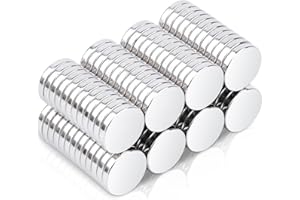 SWIHORAB 100 Piezas Imanes Pequeños Fuertes, Mini Imanes de 12x2 mm Imanes Redondos de Neodimio Imanes Fuertes, Pequeños Imanes de Nevera para Pizarra Blanca, Manualidades, Tarjetas