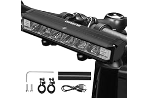 SURUID Super Bright 6LED Rechargeable Bike Lights, 180° Ultra-Wide Lighting Bicycle Lights, Long Running Time Bike Headlight, 5 Modes & IPX5 Waterproof for Mountain and Road Cycling