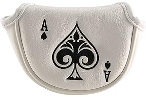 Hausdec Golf Putter Cover Half Mallet Putter Headcover Magnetic Club Protector for Odyssey,