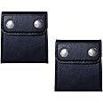 Mebamce 2pcs Universal Seat Belt Adjuster Comfort PU Leather Shoulder Neck Strap Positioner Belt Strap Safety Locking Clips for All Kind of Vehicles Cars Trucks - Black