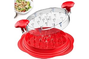 SkyJoy®Tritacarne Grande strumento per triturare il petto di pollo, tritacarne a vista, barra antiscivolo, impugnatura ergonomica, senza BPA, per carne di maiale, manzo e pollo (rosso)