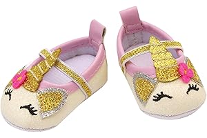 Heless 749 - Ballerinas im Einhorn-Design für Puppen und Plüschtiere in Rosa-Weiß mit silbernen und goldenen Glitzerelementen, Größe 38 - 45 cm