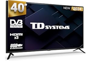 TD Systems - Télévision Full HD 40 Pouces, Pas de Smart TV, Télévision TNT HD, Garantie 2 Ans, Modèle 2024 - PRIME40C19F