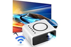 NASTOPEE Mini-Projektor, 5G WiFi Projektor Full HD 1080P unterstützt, Tragbarer Projektor mit ±15° Trapezkorrektur Handy Tragbar, Heimkino Projektor für Smartphone/TV